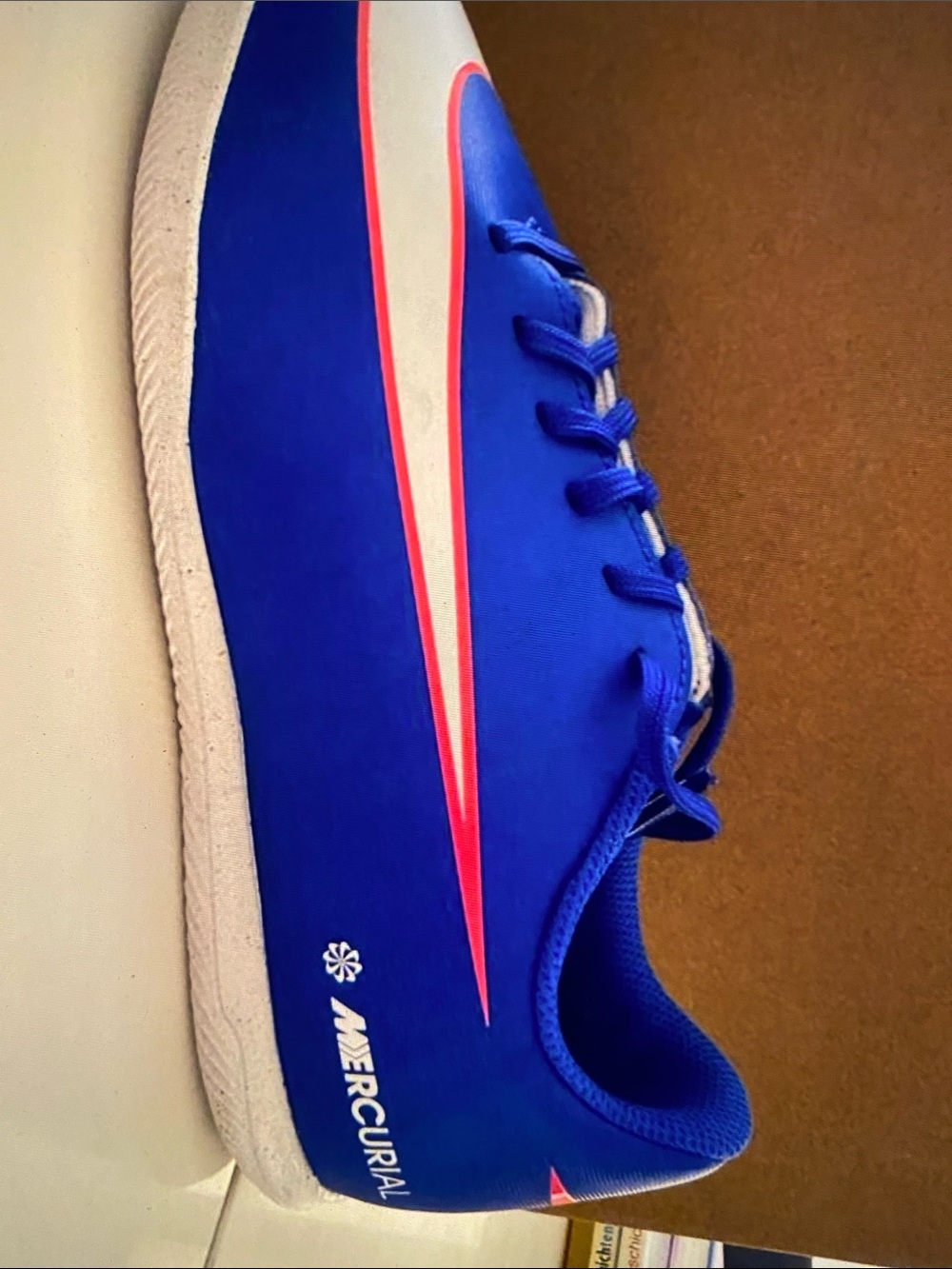 Nike Men’s Mercurial Indoor Soccer Shoes - Blue/White/Red